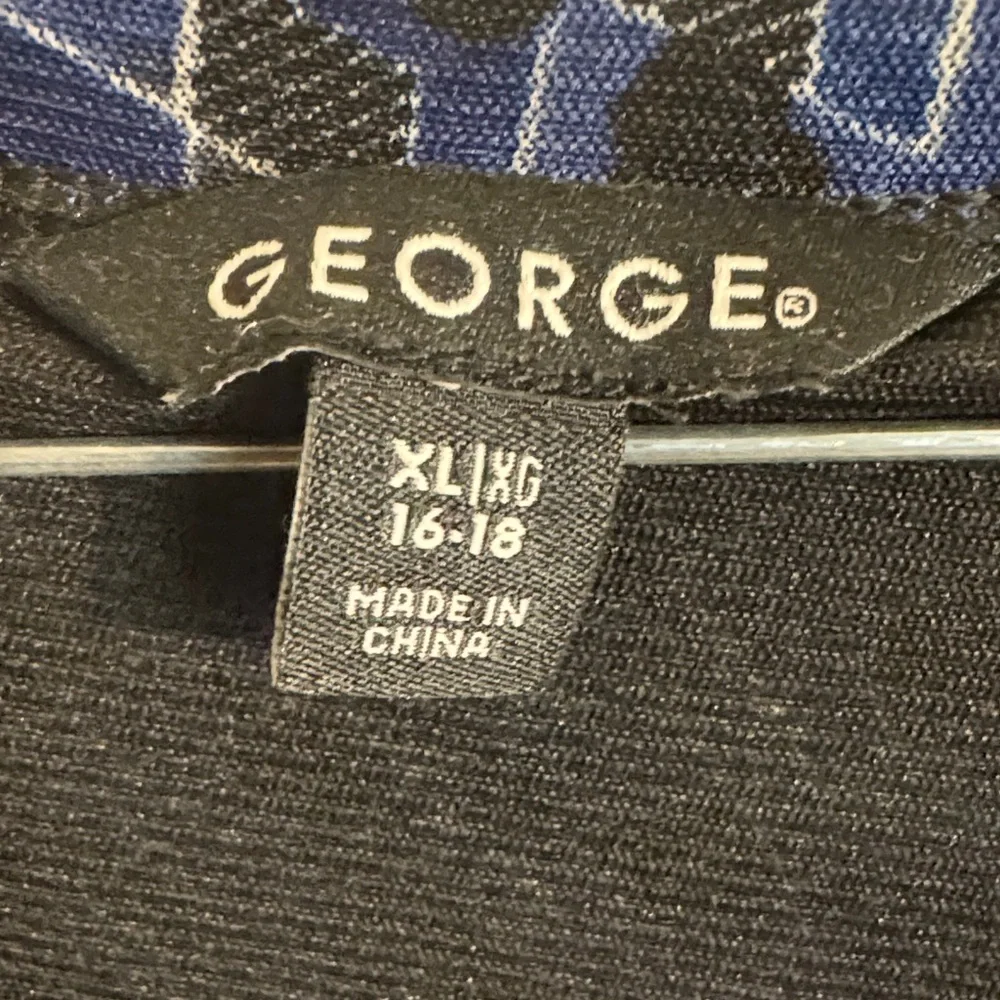 George Women's Top in Blue and Black Pattern - Picture 2 of 5